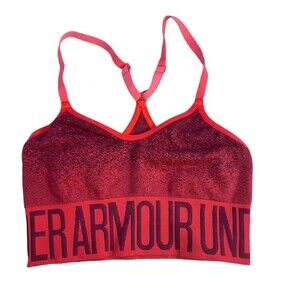 #4625 Womens  UNDER ARMOUR SPORTS BRA RED SIZE S